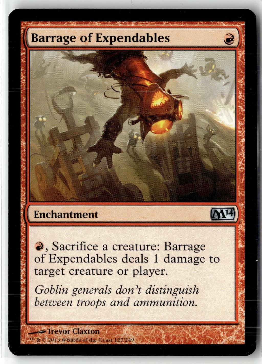Barrage of Expendables 127 Uncommon Magic 2014 (M14) Magic: The Gathering NM