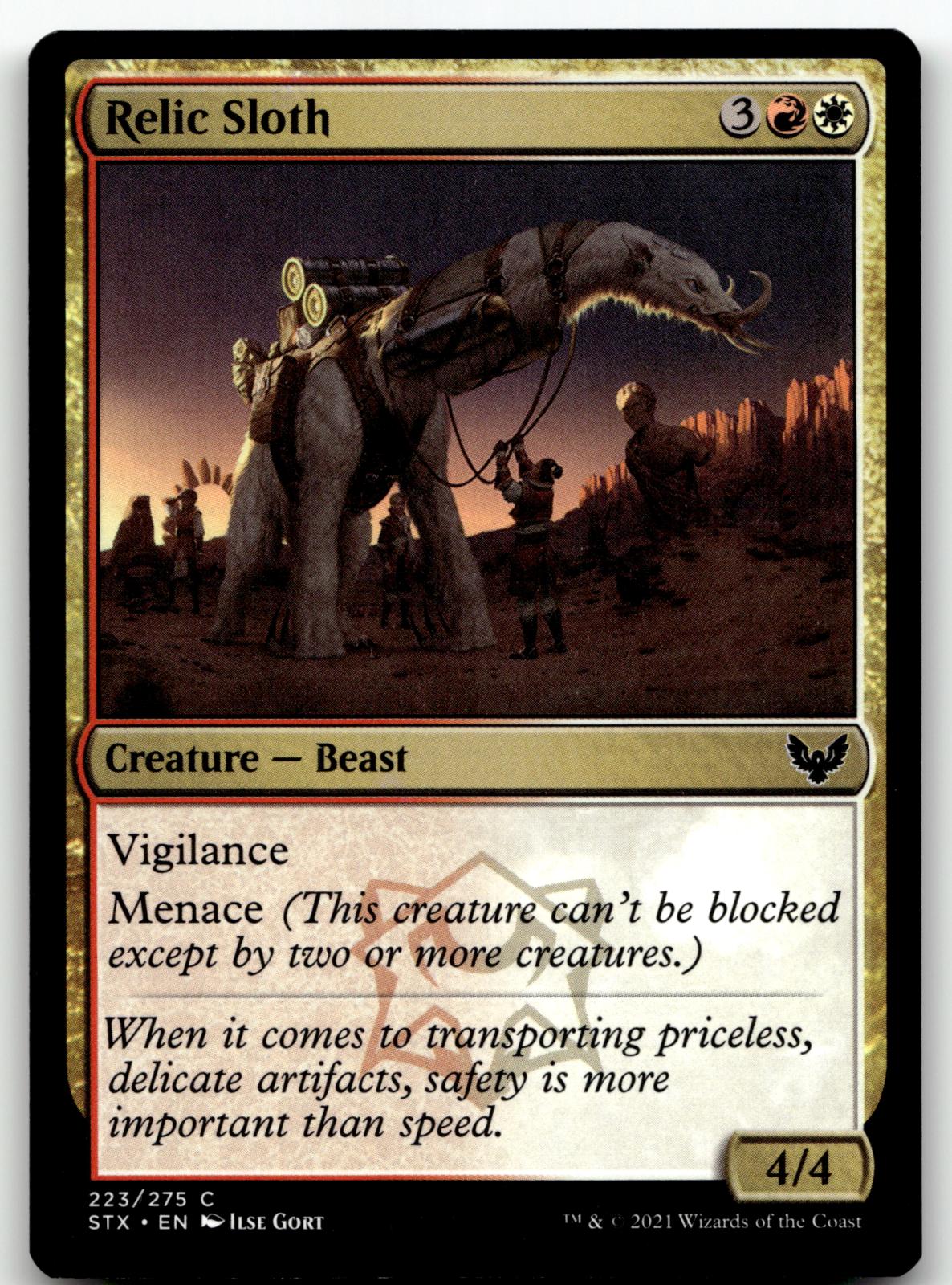Relic Sloth 223 Common Strixhaven: School of Mages Magic: The Gathering NM