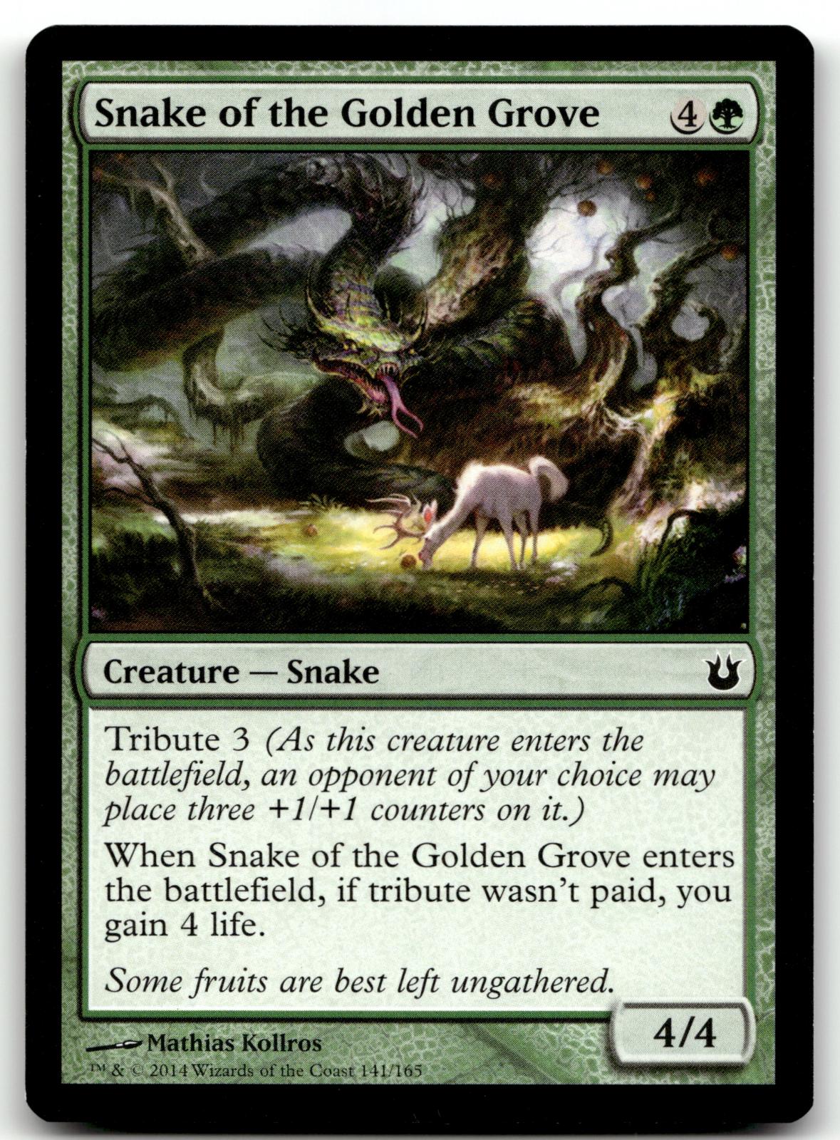Snake of the Golden Grove 141 Common Born of the Gods Magic: The Gathering NM