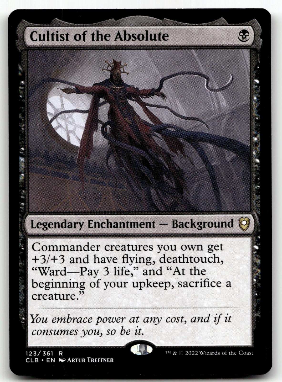 Cultist of the Absolute 123 Commander Legends: Battle for Baldur's Gate Magic: The Gathering NM
