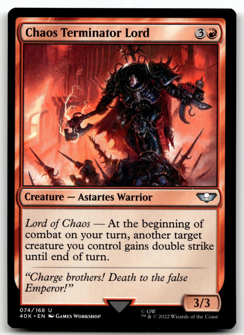 Chaos Terminator Lord 74 Universes Beyond: Warhammer 40,000 Magic: The Gathering