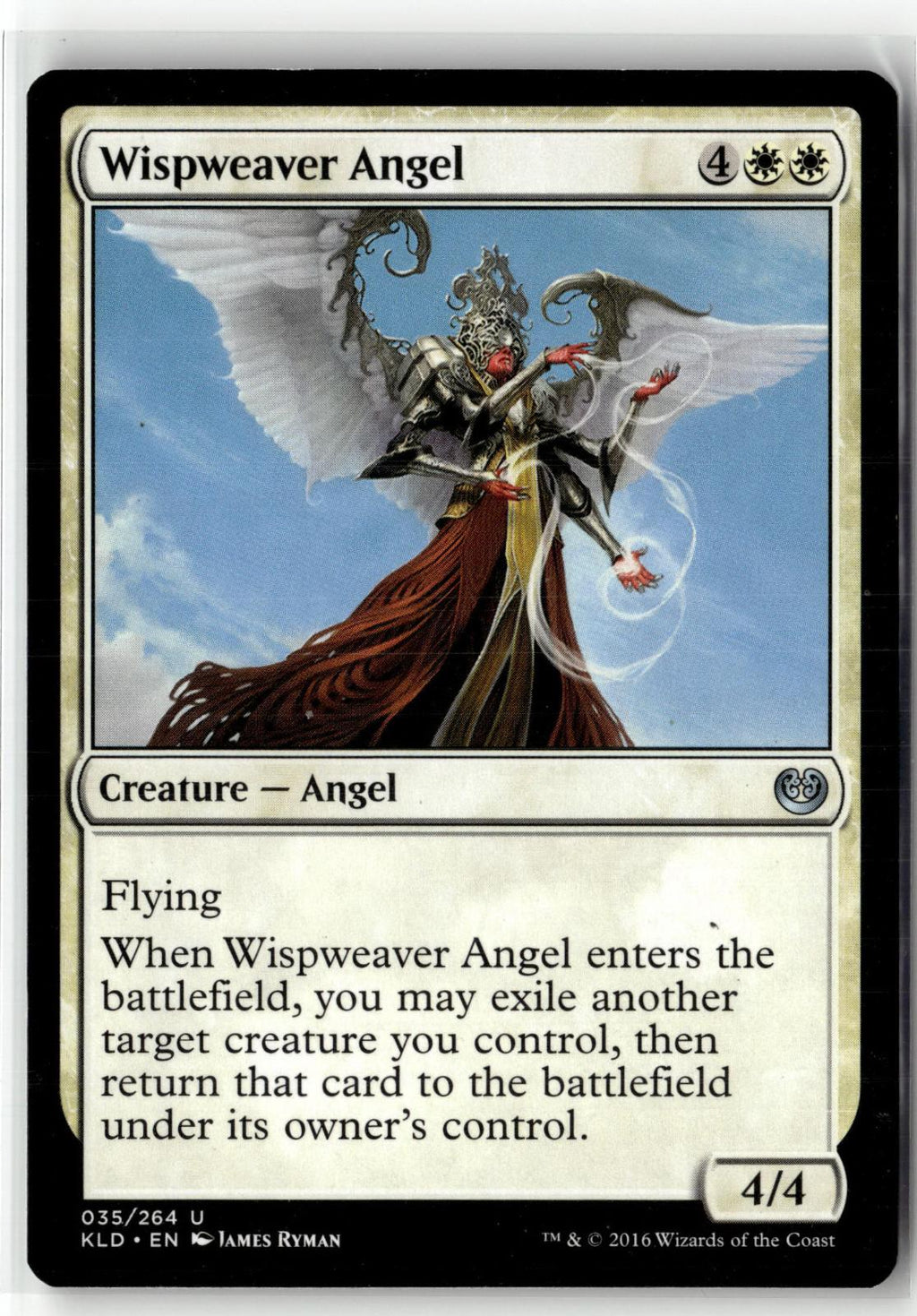 Wispweaver Angel 35 Uncommon Kaladesh Magic: The Gathering Near Mint