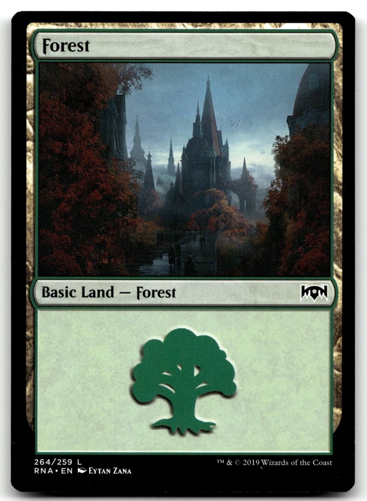 Forest 264 Land Ravnica Allegiance Magic: The Gathering Near Mint