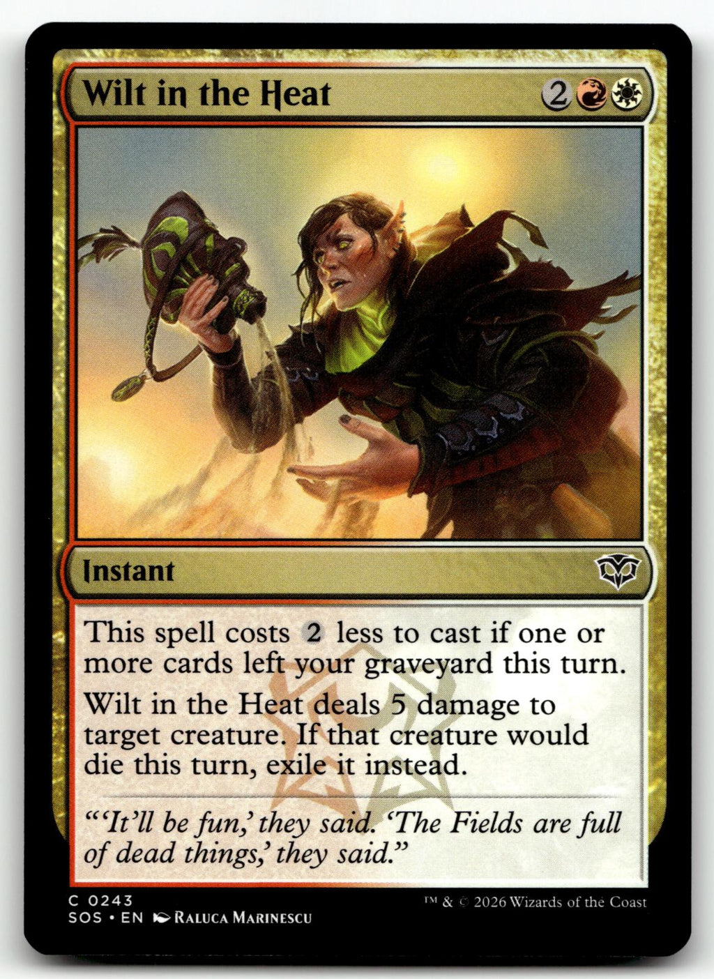 Wilt in the Heat 243 Common Secrets of Strixhaven Magic: The Gathering Near Mint