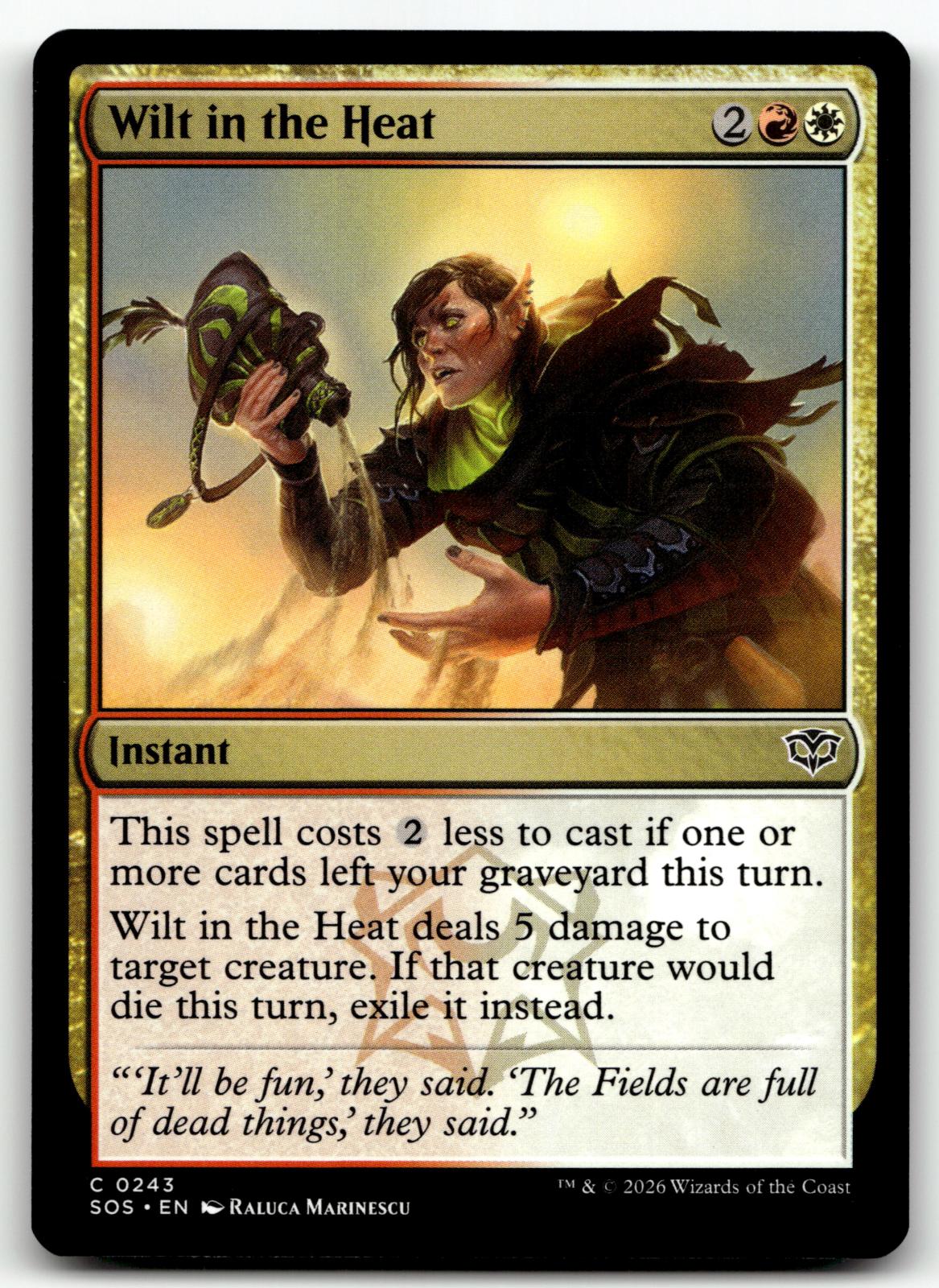 Wilt in the Heat 243 Common Secrets of Strixhaven Magic: The Gathering Near Mint