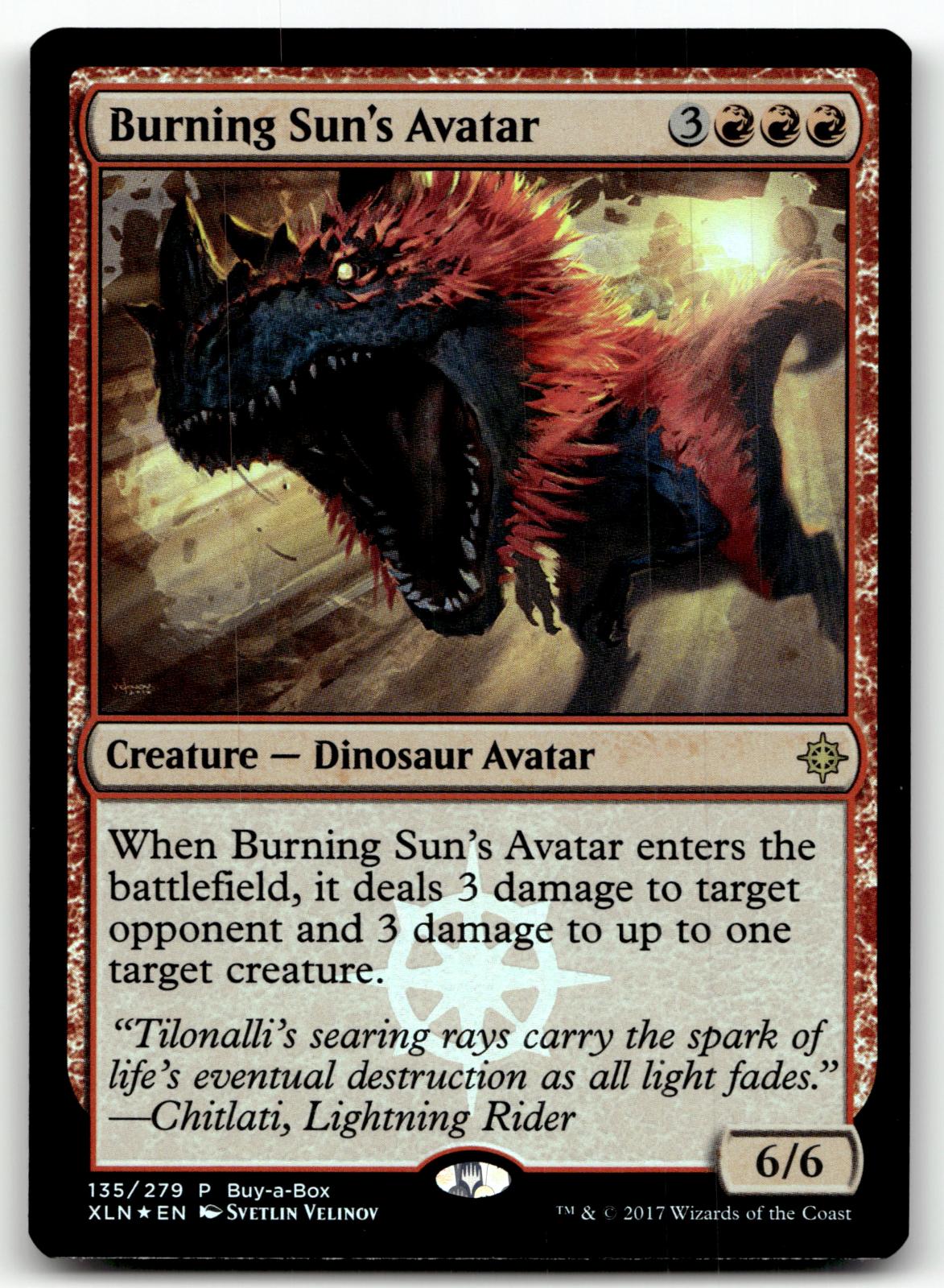 Burning Sun's Avatar 135 Rare Ixalan Magic: The Gathering Foil Near Mint