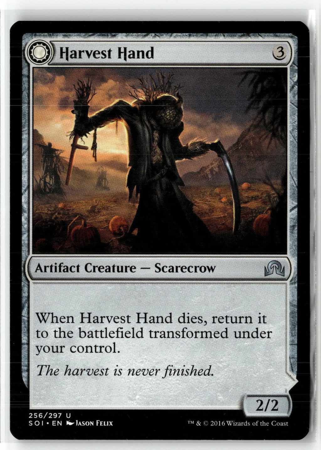 Harvest Hand 256 Uncommon Shadows over Innistrad Magic: The Gathering Near Mint