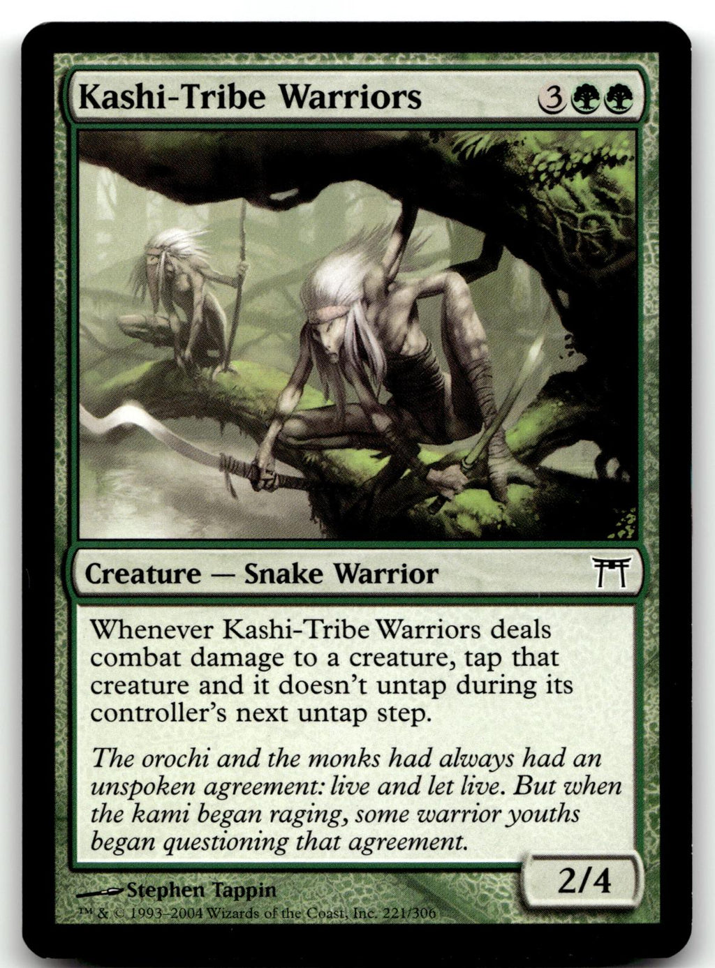 Kashi-Tribe Warriors 221 Common Champions of Kamigawa Magic: The Gathering NM