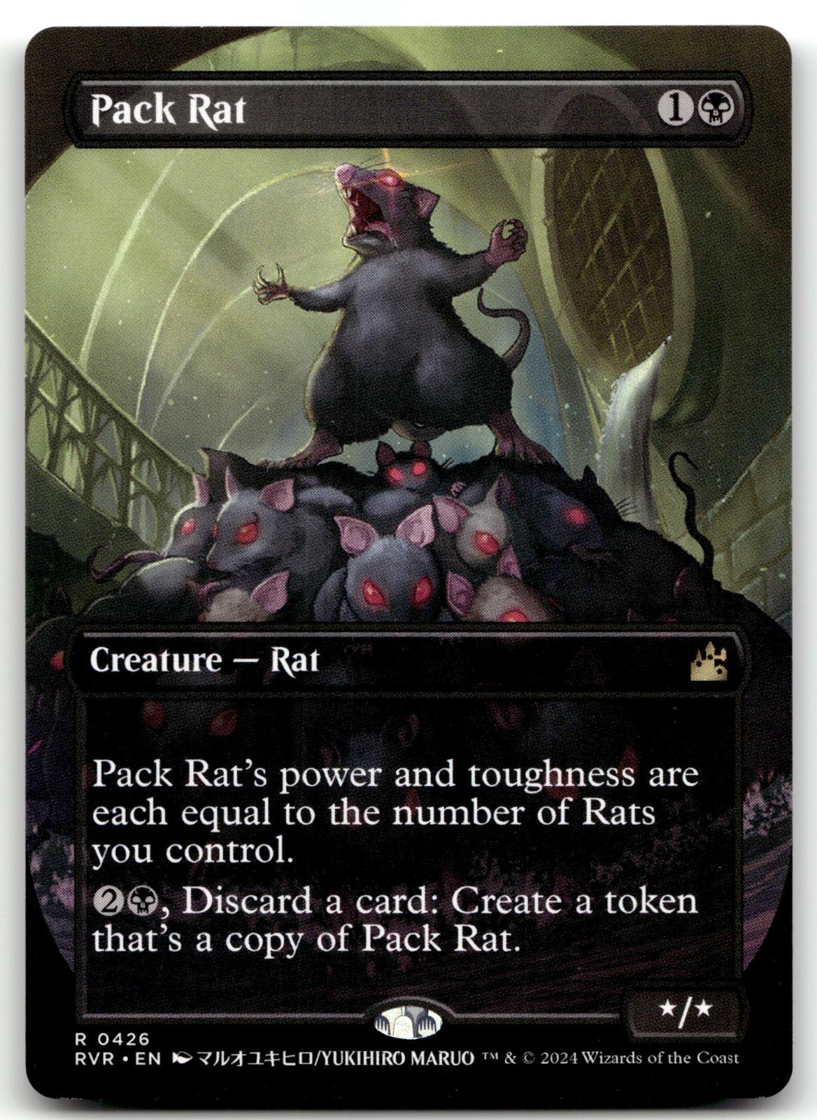 Pack Rat (Anime Borderless) 426 Rare Ravnica Remastered Magic: The Gathering NM