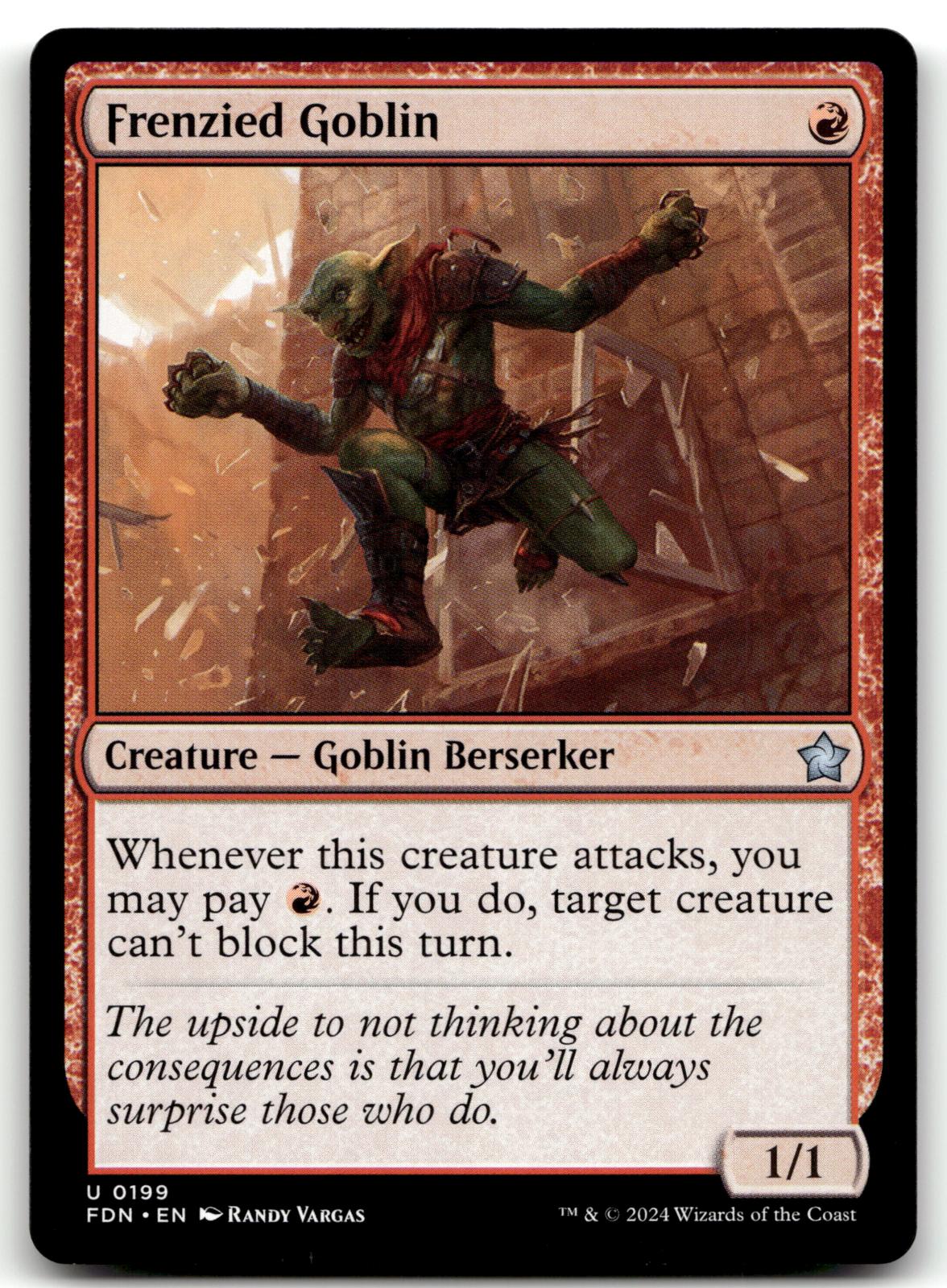 Frenzied Goblin 199 Uncommon Foundations Magic: The Gathering Near Mint
