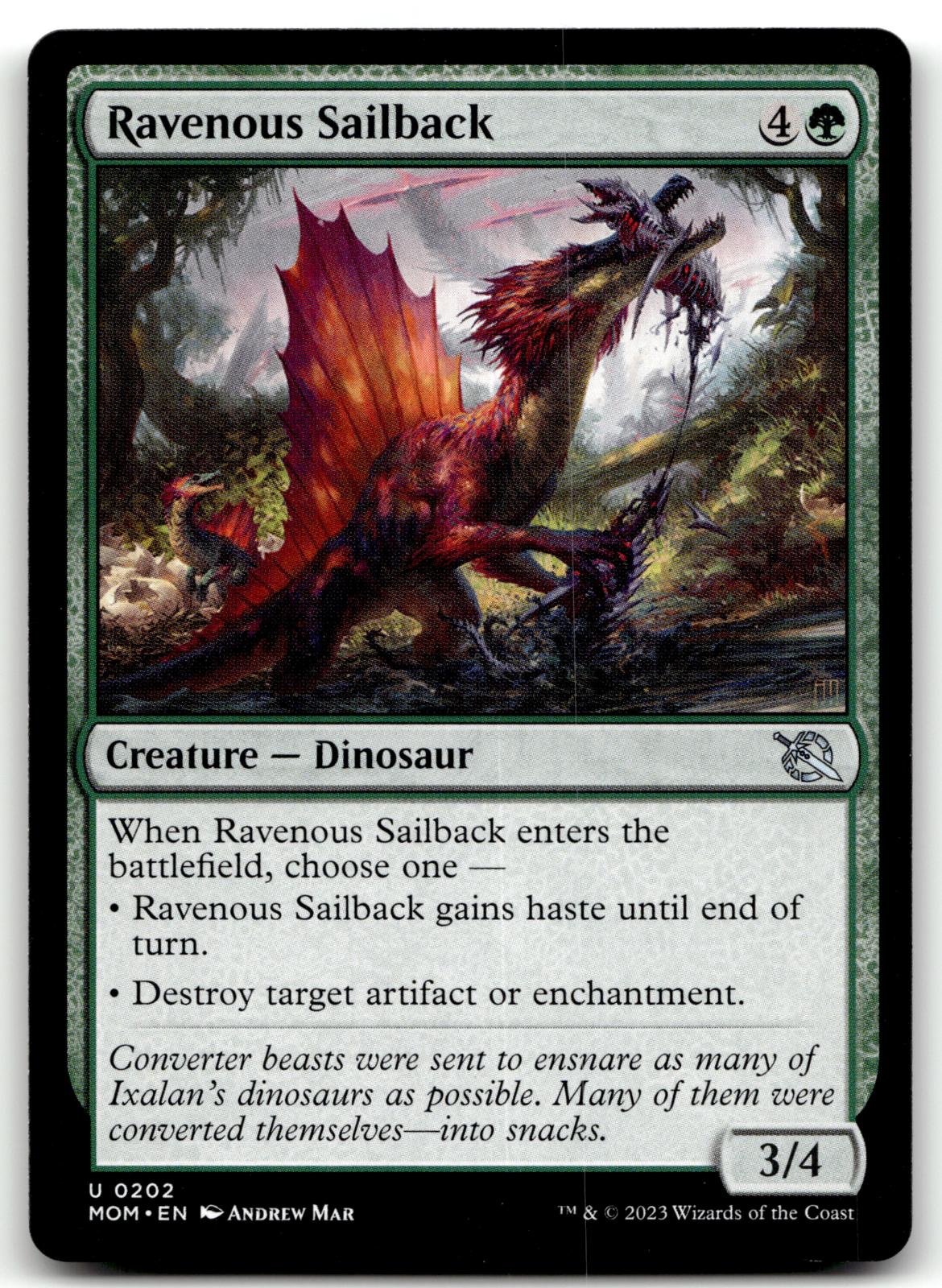 Ravenous Sailback 202 Uncommon March of the Machine Magic: The Gathering NM