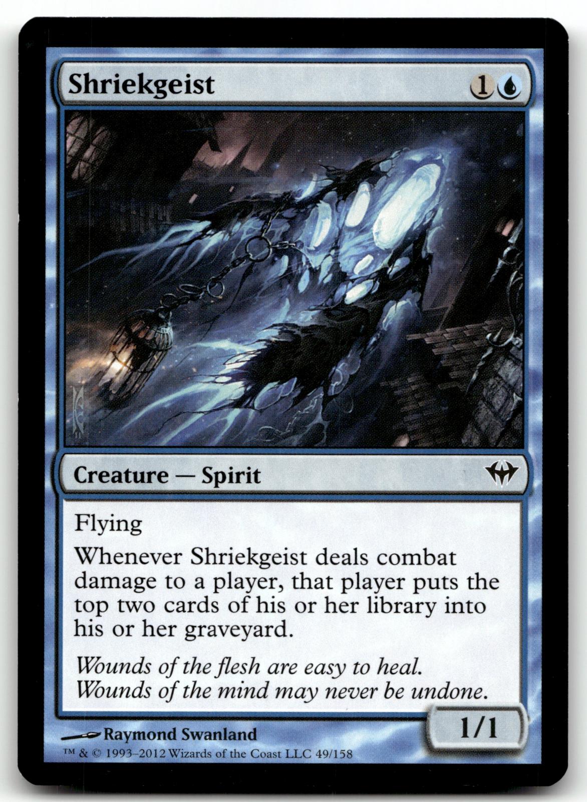 Shriekgeist 49 Common Dark Ascension Magic: The Gathering Near Mint
