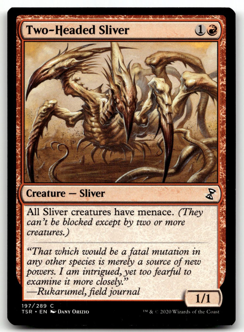 Two-Headed Sliver 197 Common Time Spiral: Remastered Magic: The Gathering NM