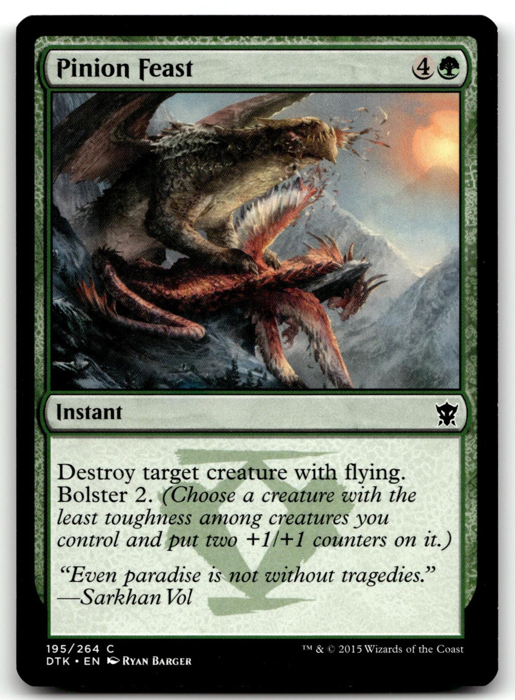 Pinion Feast 195 Common Dragons of Tarkir Magic: The Gathering Near Mint