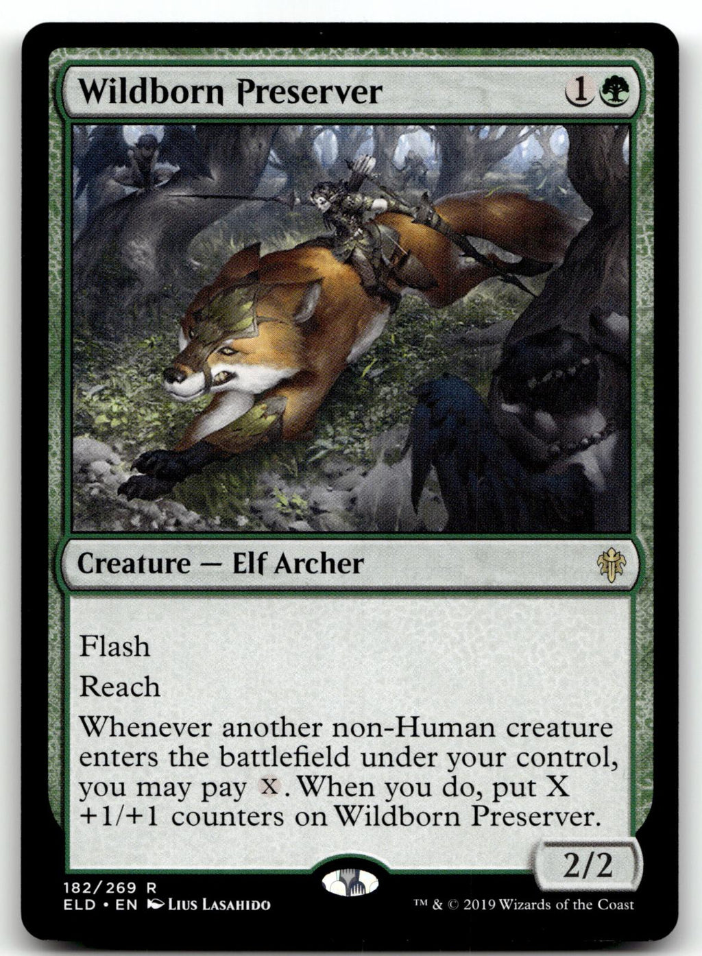 Wildborn Preserver 182 Rare Throne of Eldraine Magic: The Gathering Near Mint