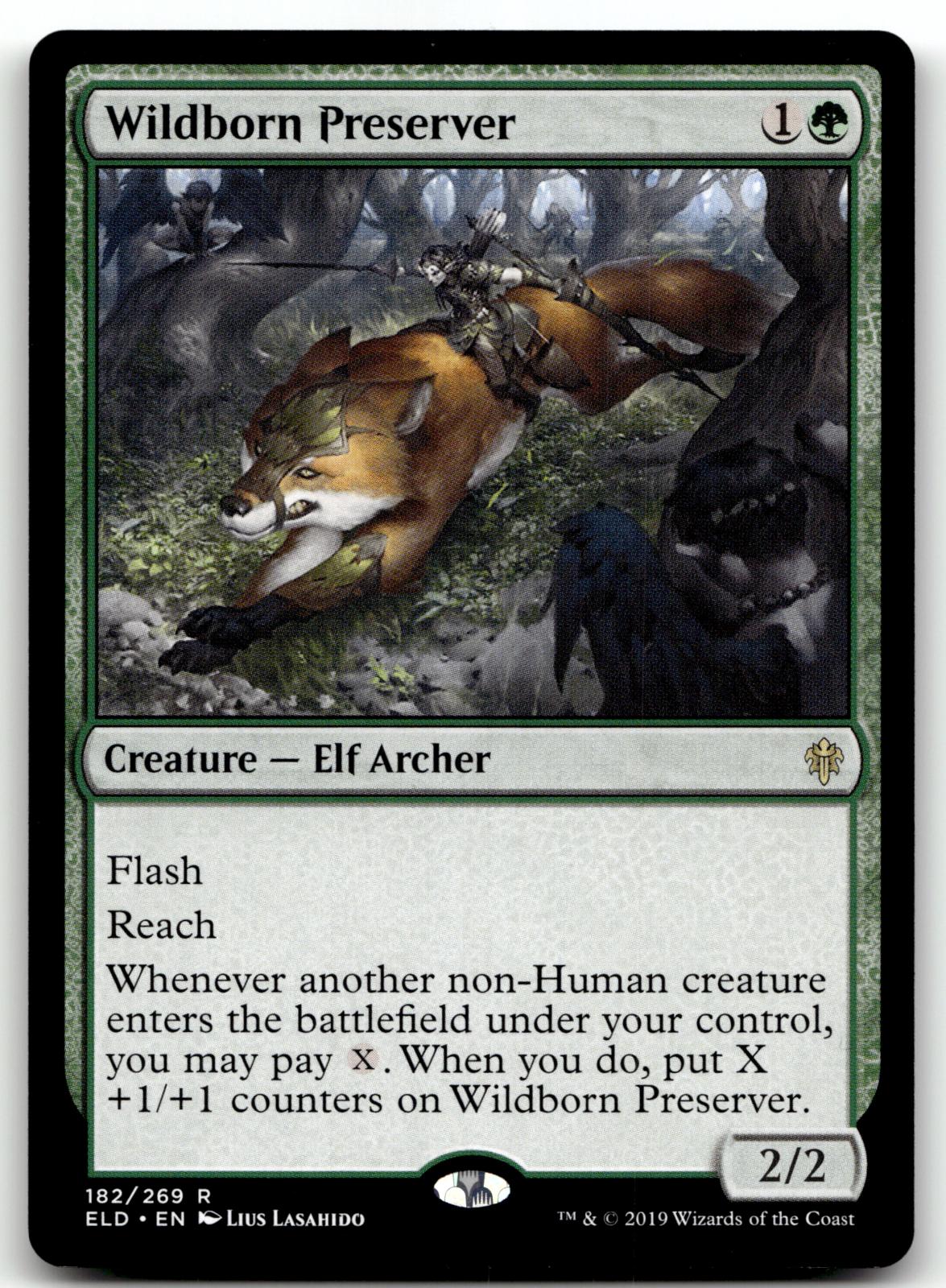 Wildborn Preserver 182 Rare Throne of Eldraine Magic: The Gathering Near Mint