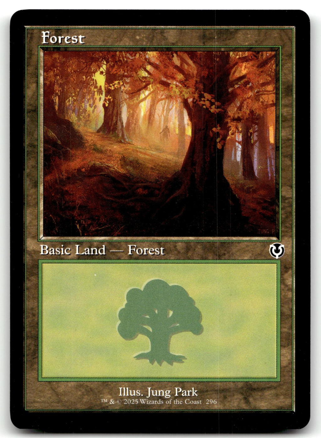 Forest (296) (Retro Frame) 296 Land Innistrad Remastered Magic: The Gathering NM