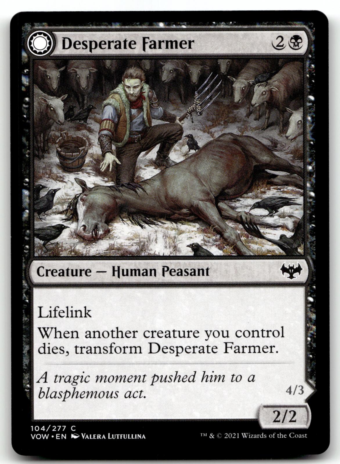 Desperate Farmer 104 Common Innistrad: Crimson Vow Magic: The Gathering NM