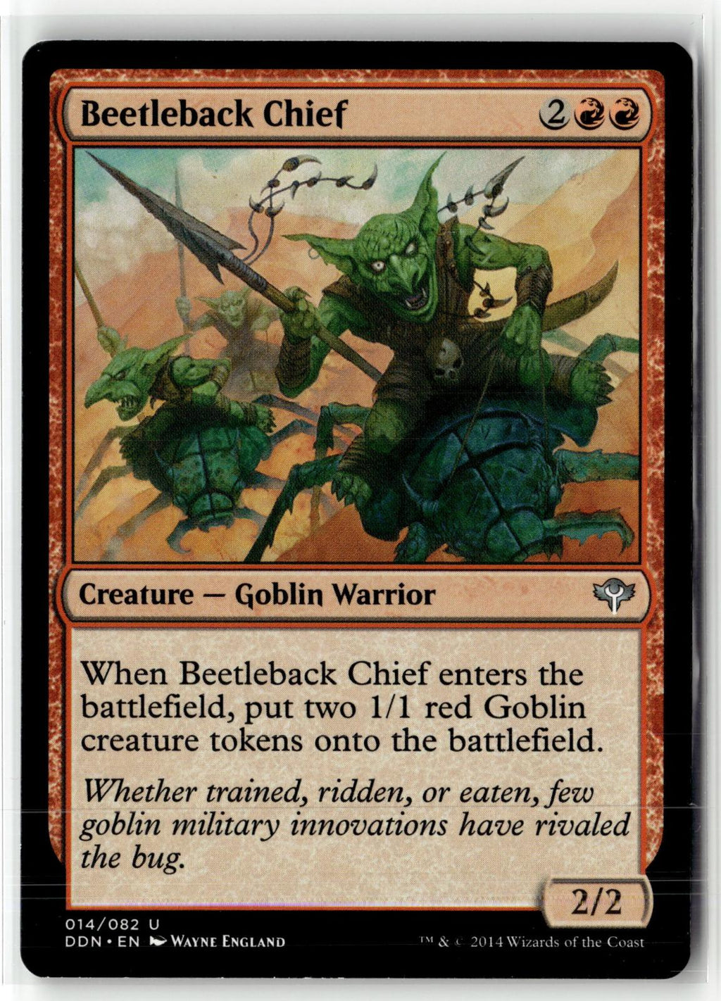 Beetleback Chief 14 Duel Decks: Speed vs. Cunning Magic: The Gathering NM