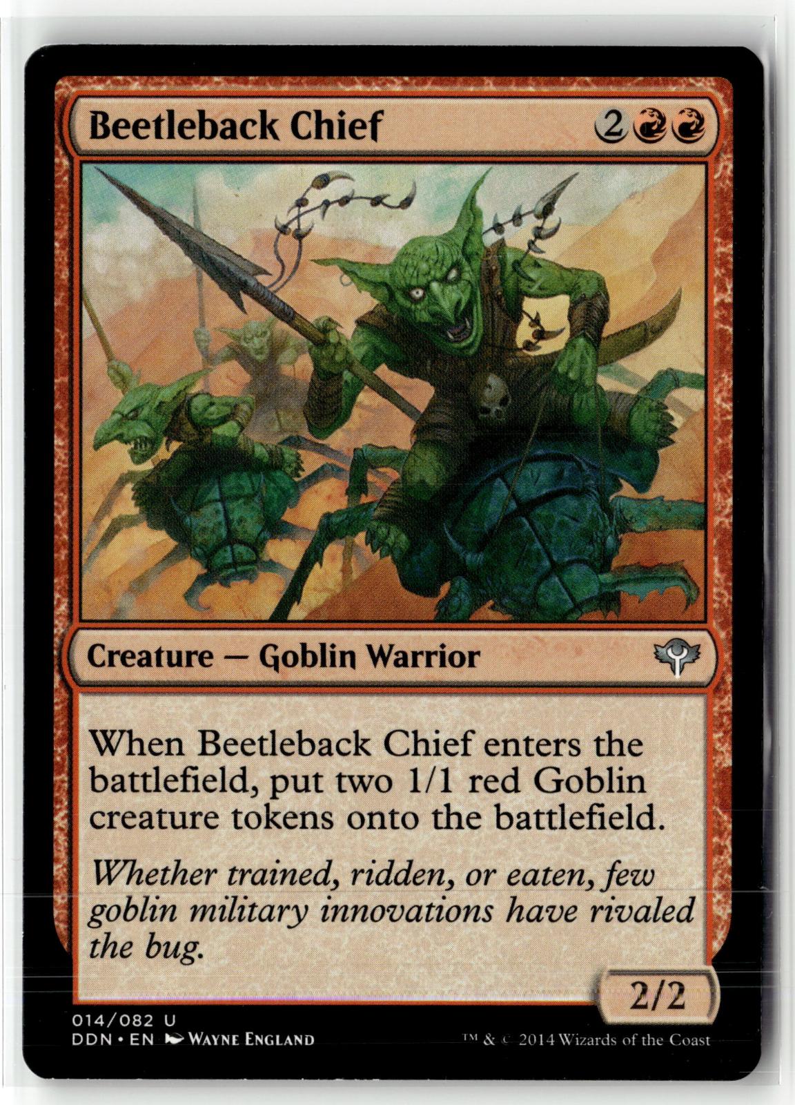 Beetleback Chief 14 Duel Decks: Speed vs. Cunning Magic: The Gathering NM