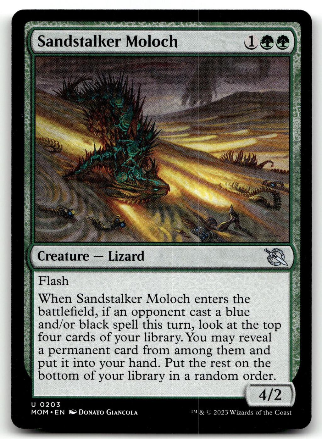Sandstalker Moloch 203 Uncommon March of the Machine Magic: The Gathering NM