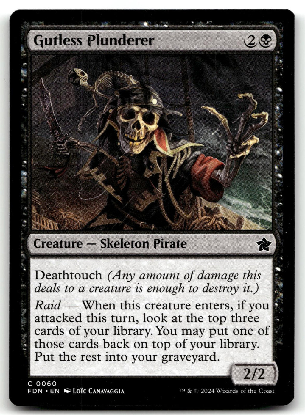 Gutless Plunderer 60 Common Foundations Magic: The Gathering Near Mint