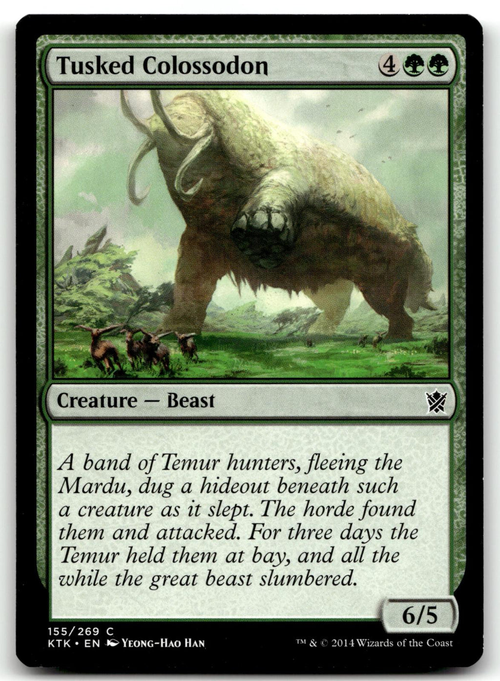 Tusked Colossodon 155 Common Khans of Tarkir Magic: The Gathering Near Mint