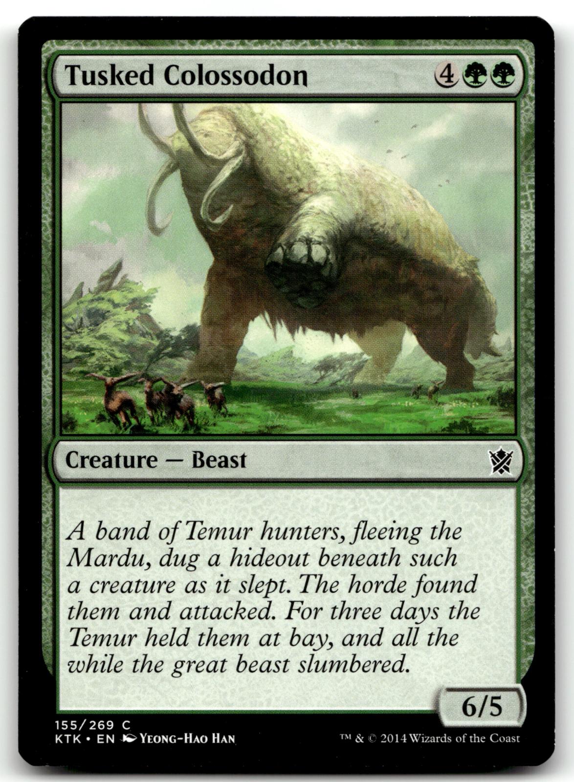 Tusked Colossodon 155 Common Khans of Tarkir Magic: The Gathering Near Mint