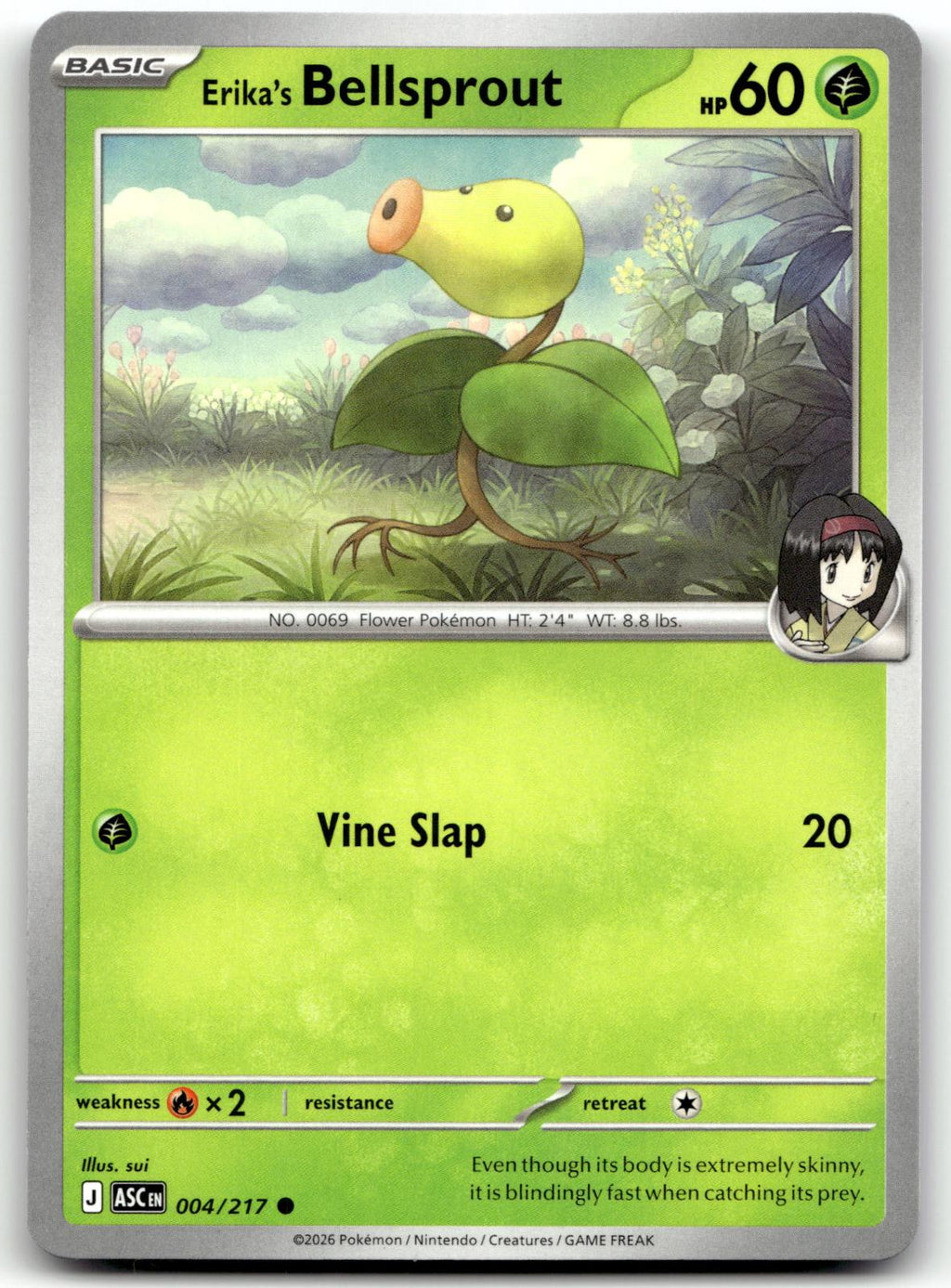 Erika's Bellsprout 004/217 Common Ascended Heroes Pokemon Near Mint