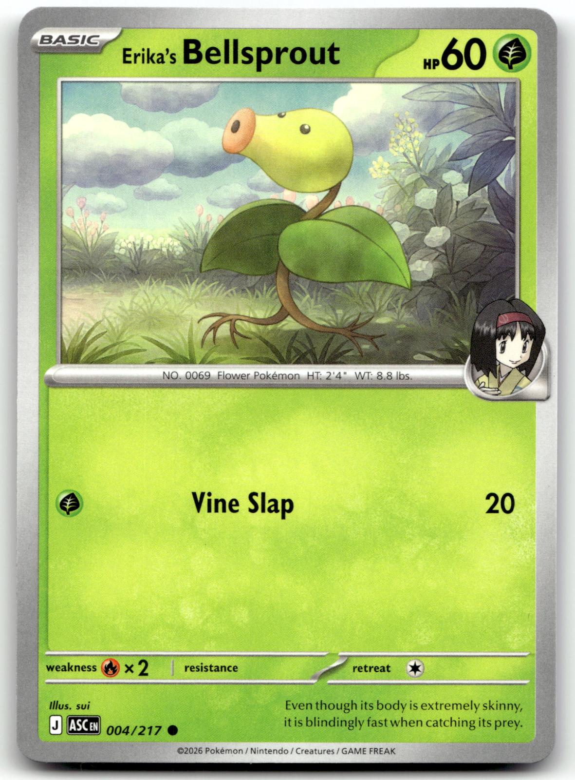 Erika's Bellsprout 004/217 Common Ascended Heroes Pokemon Near Mint