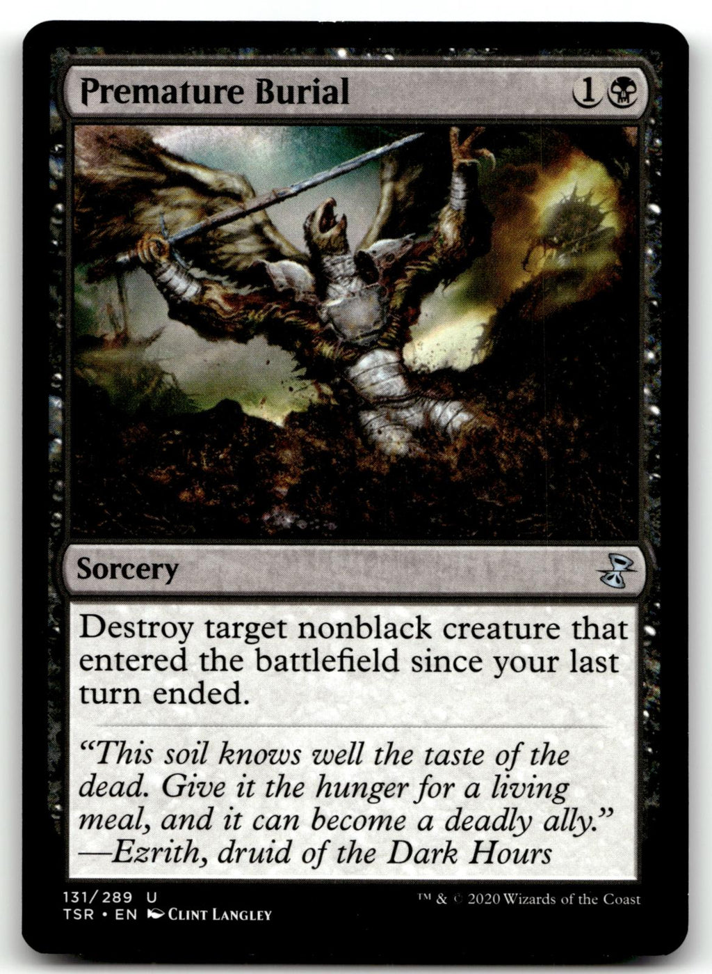 Premature Burial 131 Uncommon Time Spiral: Remastered Magic: The Gathering NM
