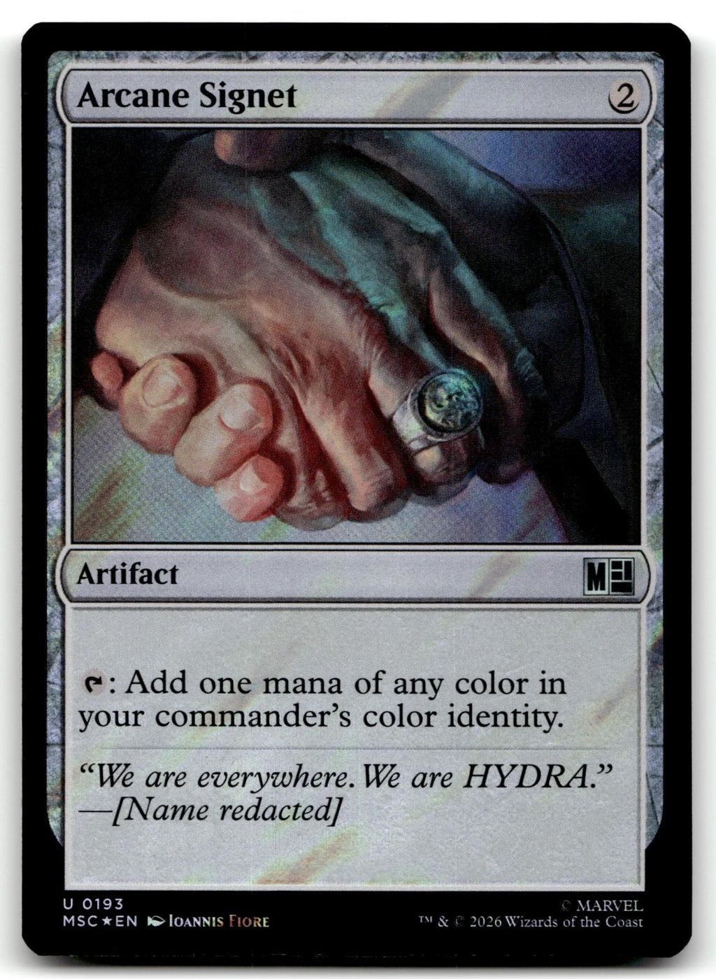Arcane Signet (0193) (Surge Foil) 193 Holo Commander: Marvel Super Heroes 