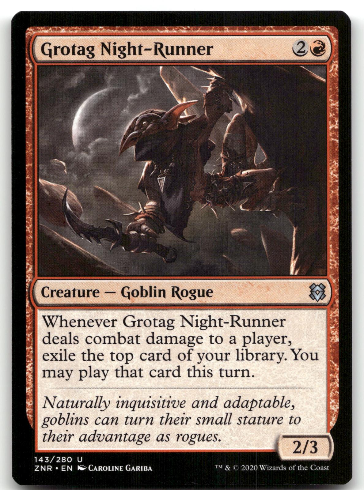 Grotag Night-Runner 143 Uncommon Zendikar Rising Magic: The Gathering Near Mint
