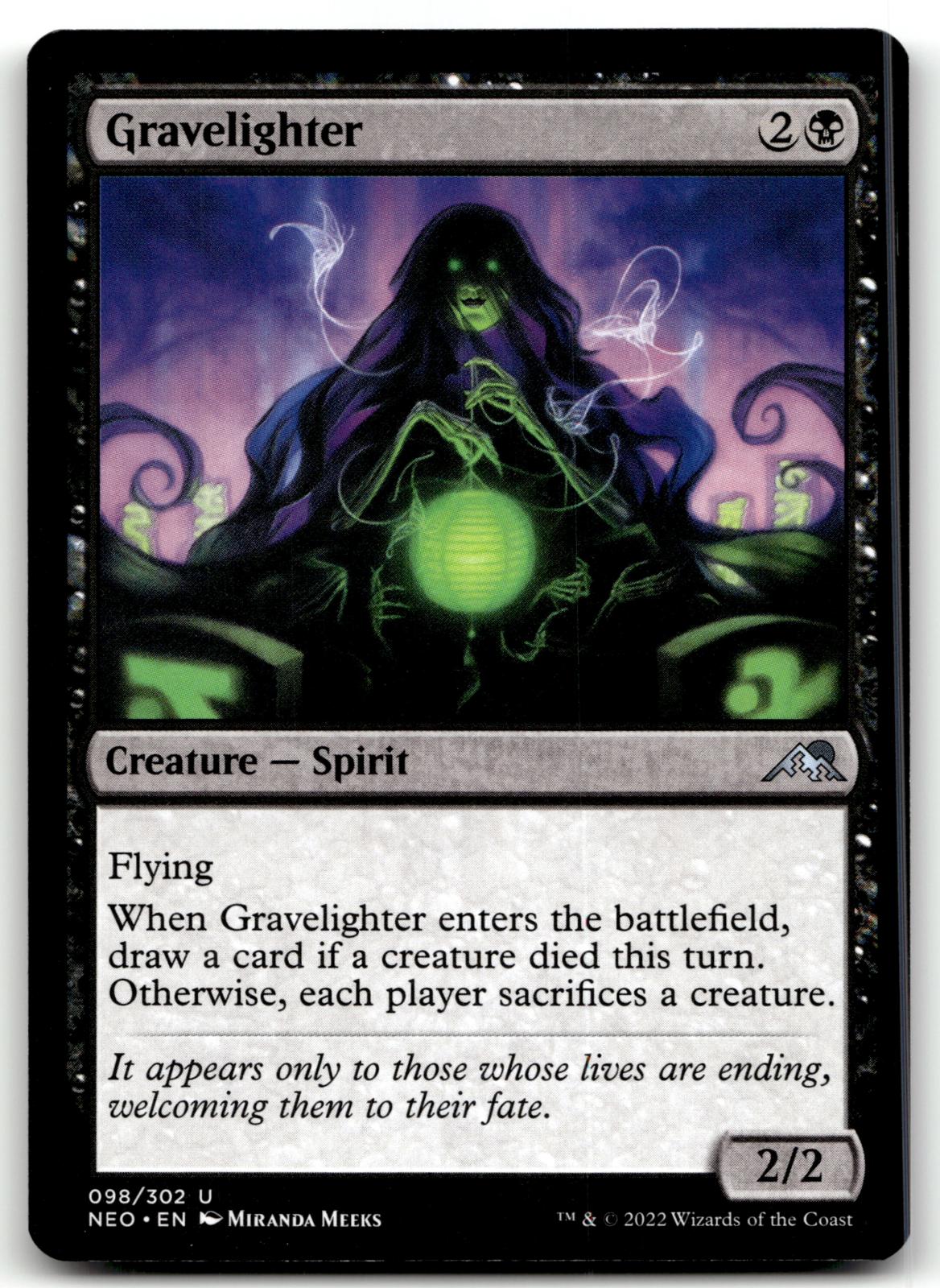 Gravelighter 98 Uncommon Kamigawa: Neon Dynasty Magic: The Gathering Near Mint