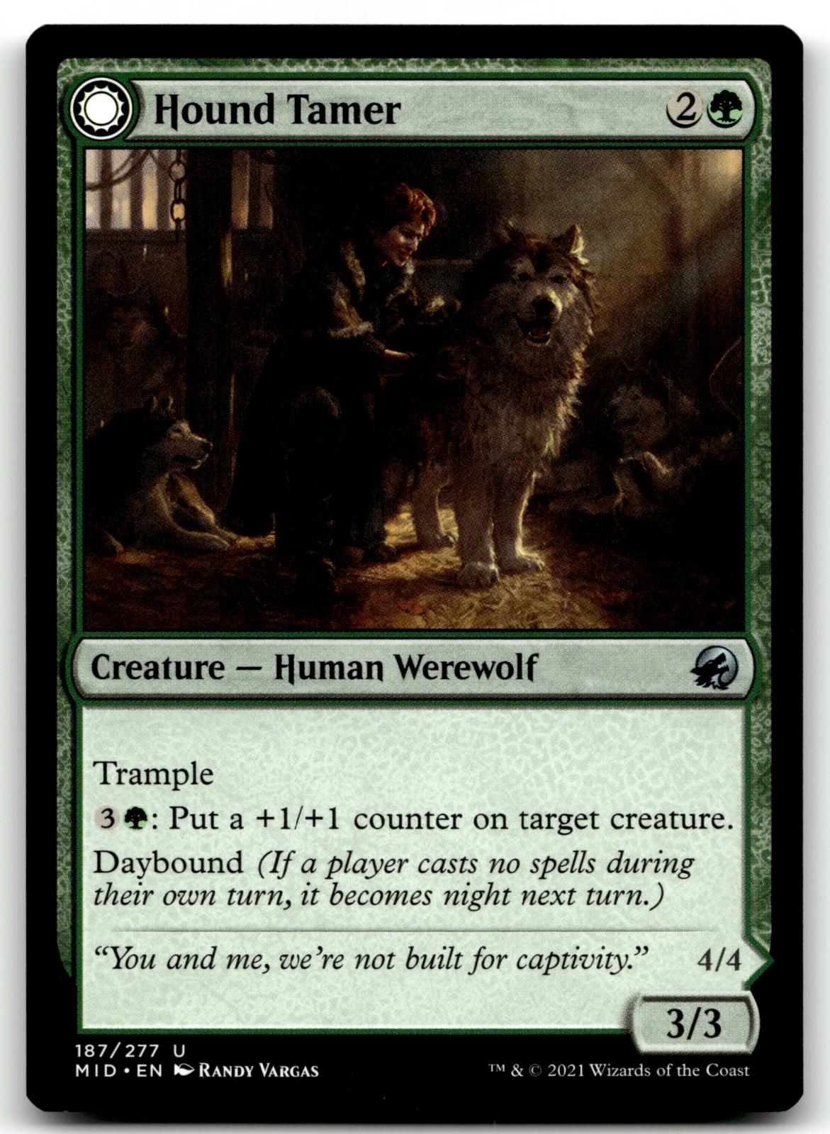 Hound Tamer 187 Uncommon Innistrad: Midnight Hunt Magic: The Gathering Near Mint