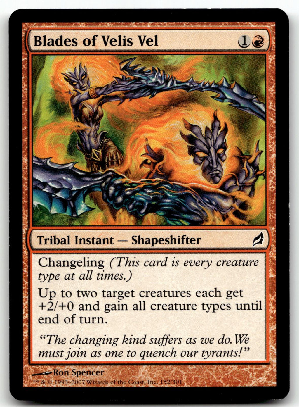 Blades of Velis Vel 152 Common Lorwyn Magic: The Gathering Near Mint