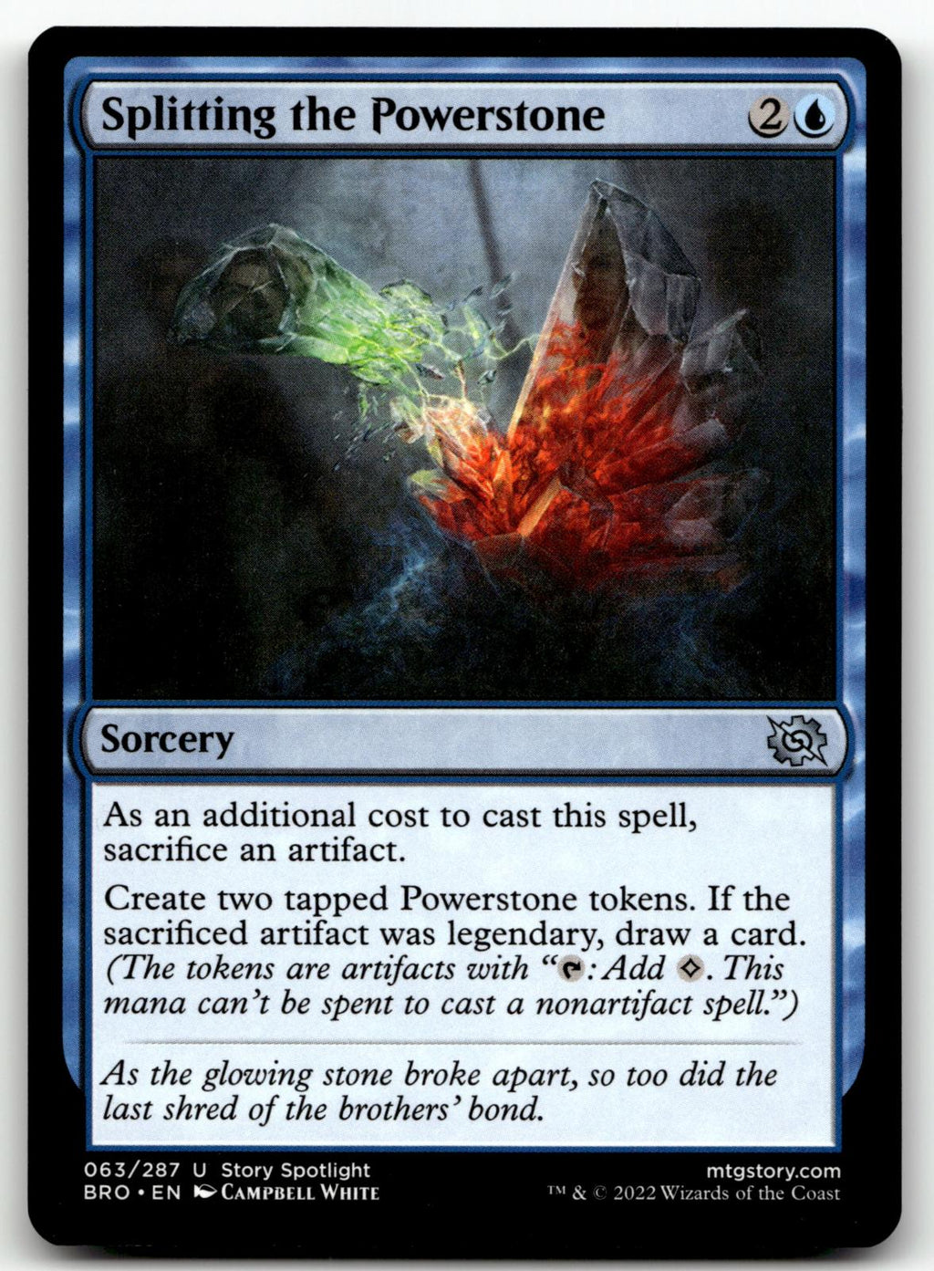 Splitting the Powerstone 63 Uncommon The Brothers' War Magic: The Gathering NM