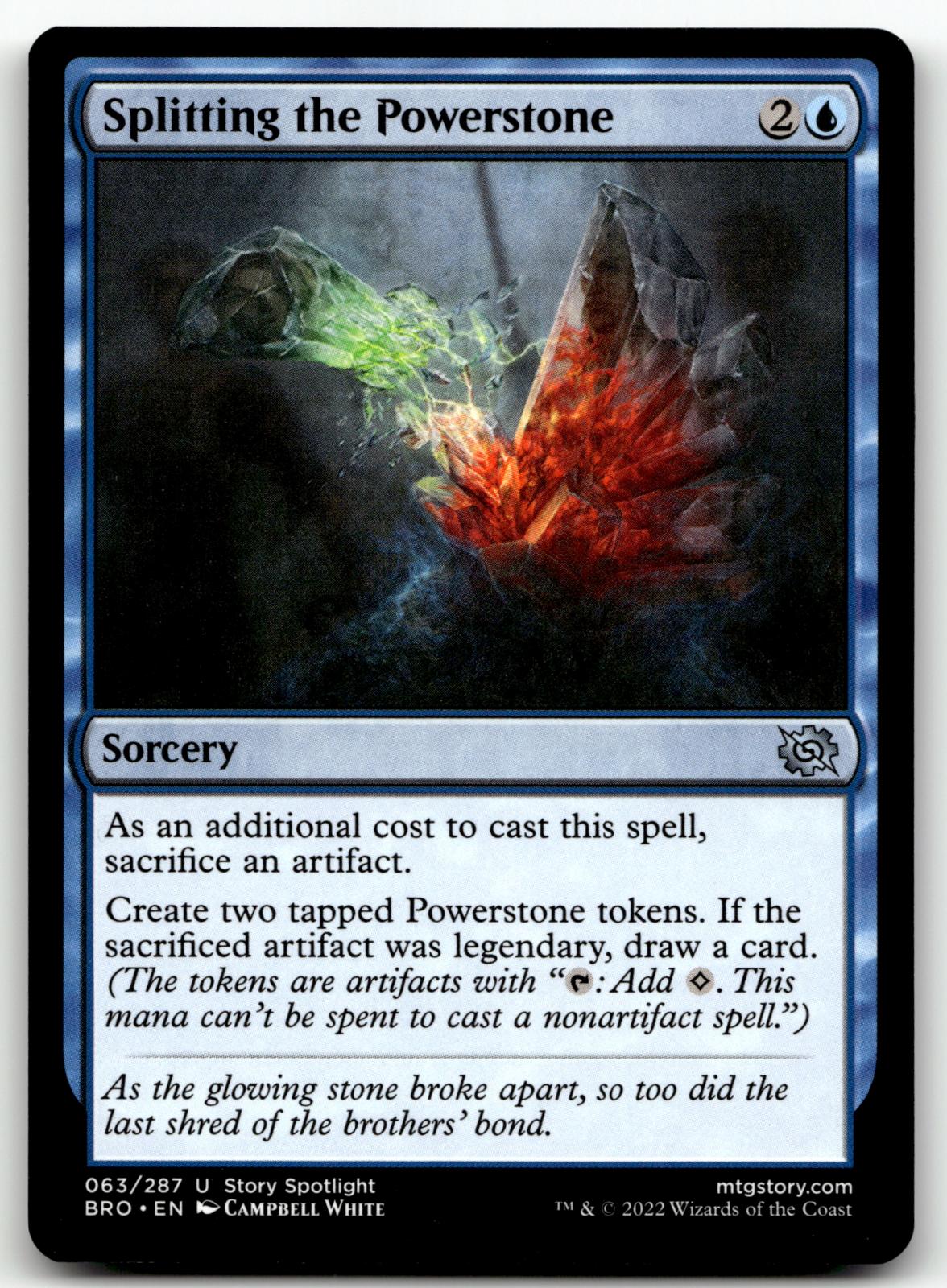 Splitting the Powerstone 63 Uncommon The Brothers' War Magic: The Gathering NM