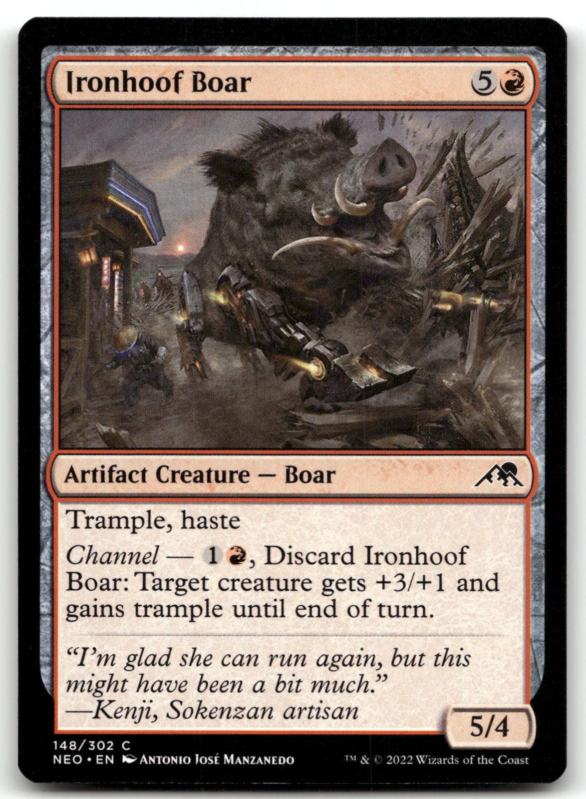 Ironhoof Boar 148 Common Kamigawa: Neon Dynasty Magic: The Gathering Near Mint