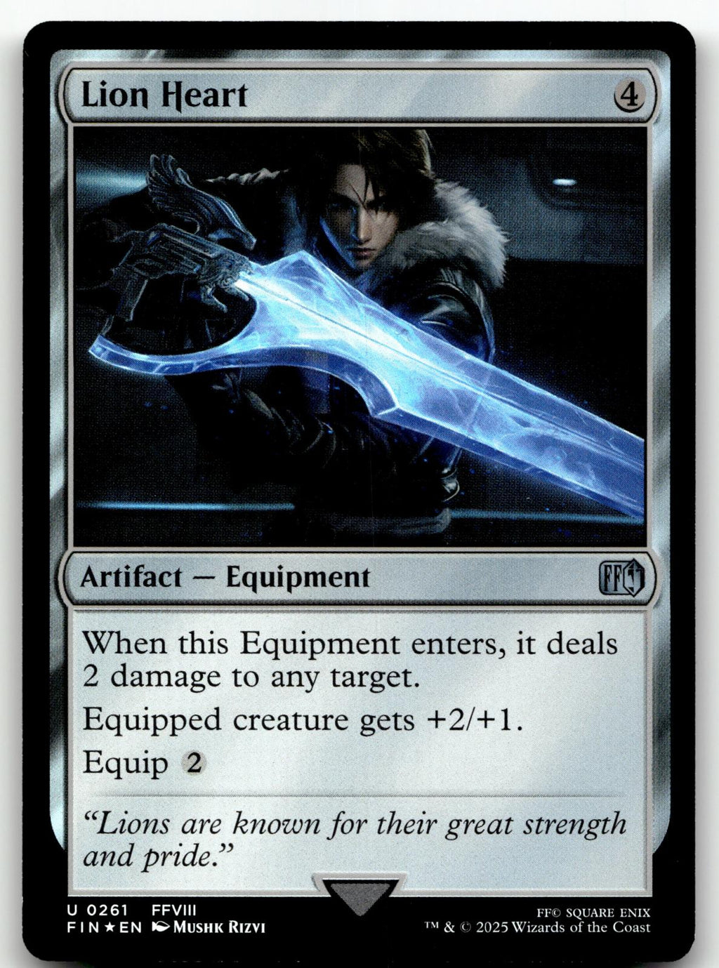 Lion Heart 261 Uncommon FINAL FANTASY Magic: The Gathering Foil Near Mint