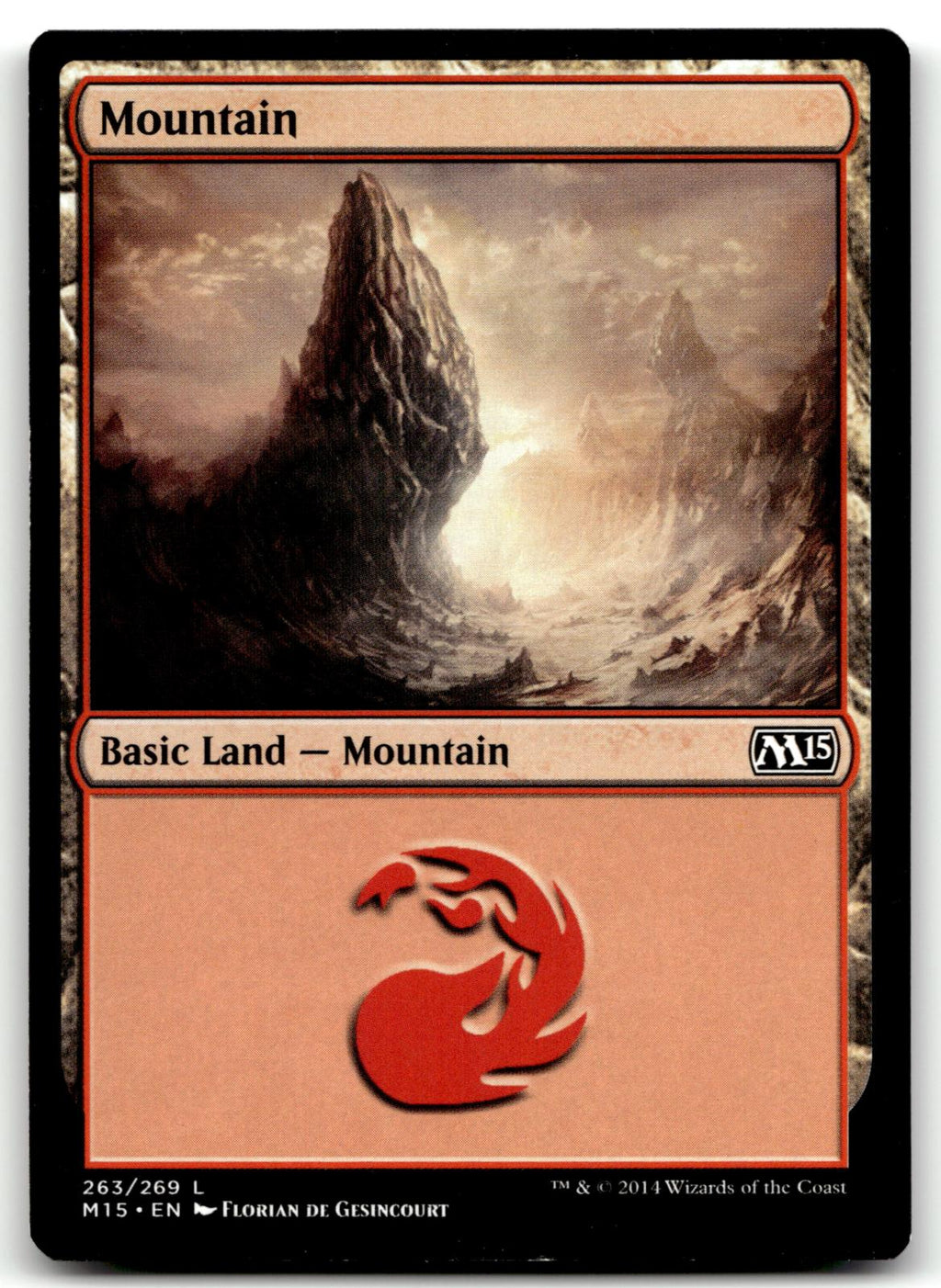 Mountain (263) 263 Land Magic 2015 (M15) Magic: The Gathering Near Mint