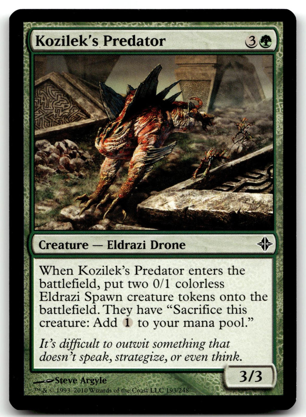 Kozilek's Predator 193 Common Rise of the Eldrazi Magic: The Gathering Near Mint