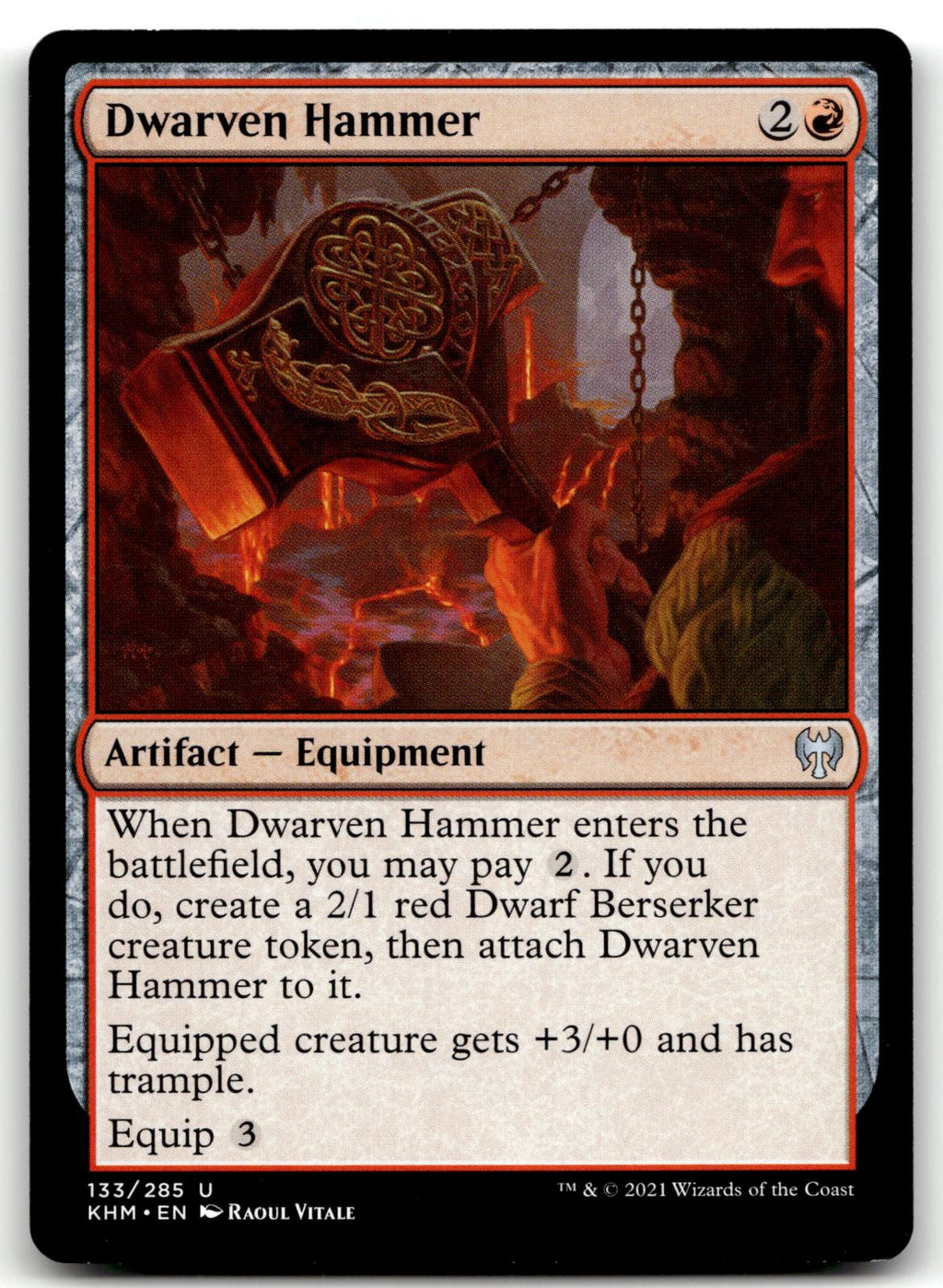 Dwarven Hammer 133 Uncommon Kaldheim Magic: The Gathering Near Mint
