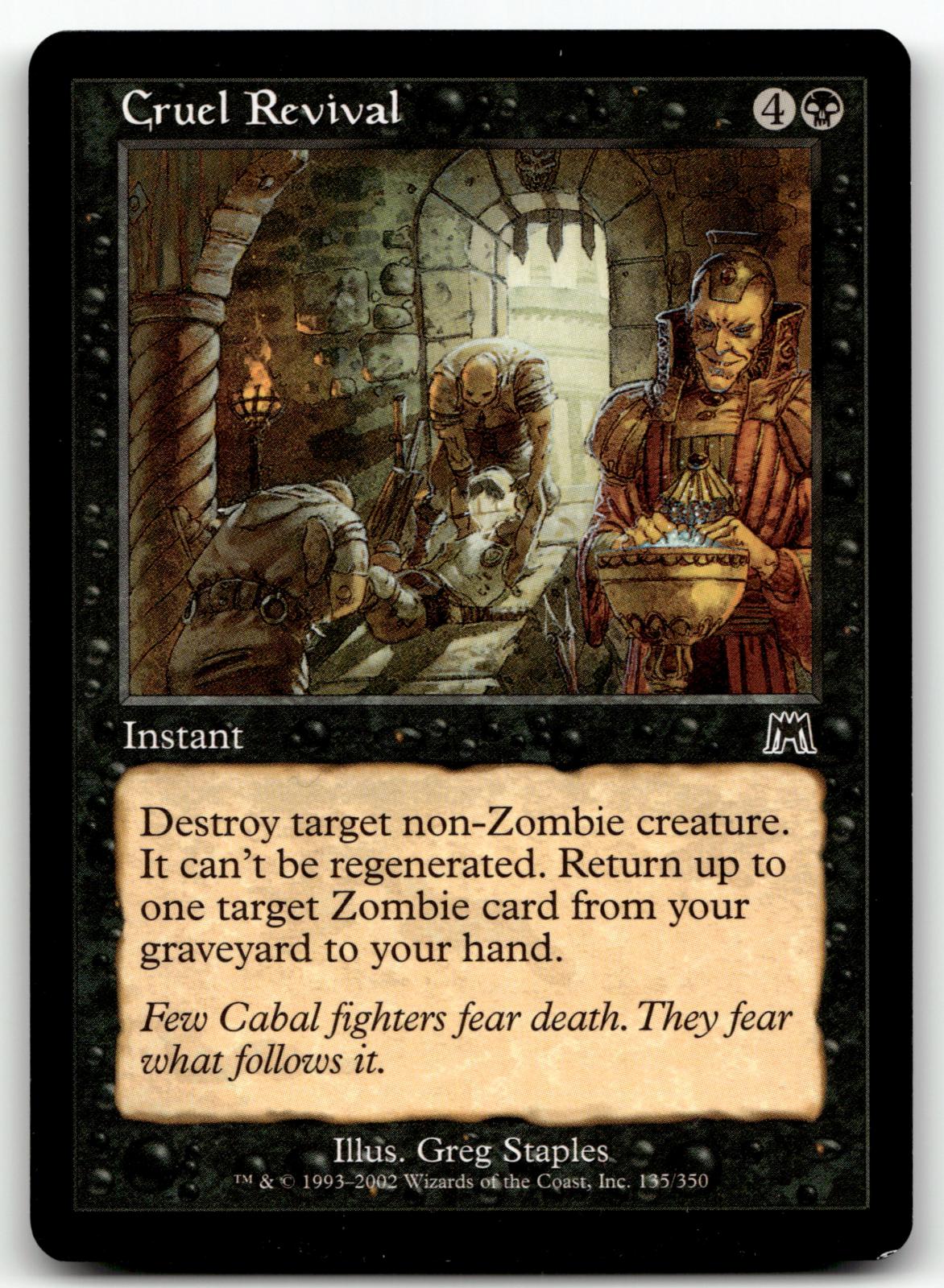 Cruel Revival 135 Common Onslaught Magic: The Gathering Near Mint