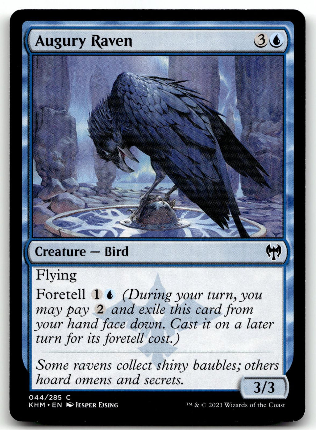 Augury Raven 44 Common Kaldheim Magic: The Gathering Near Mint