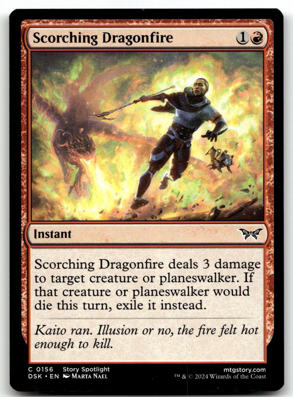 Scorching Dragonfire 156 Duskmourn: House of Horror Magic: The Gathering NM