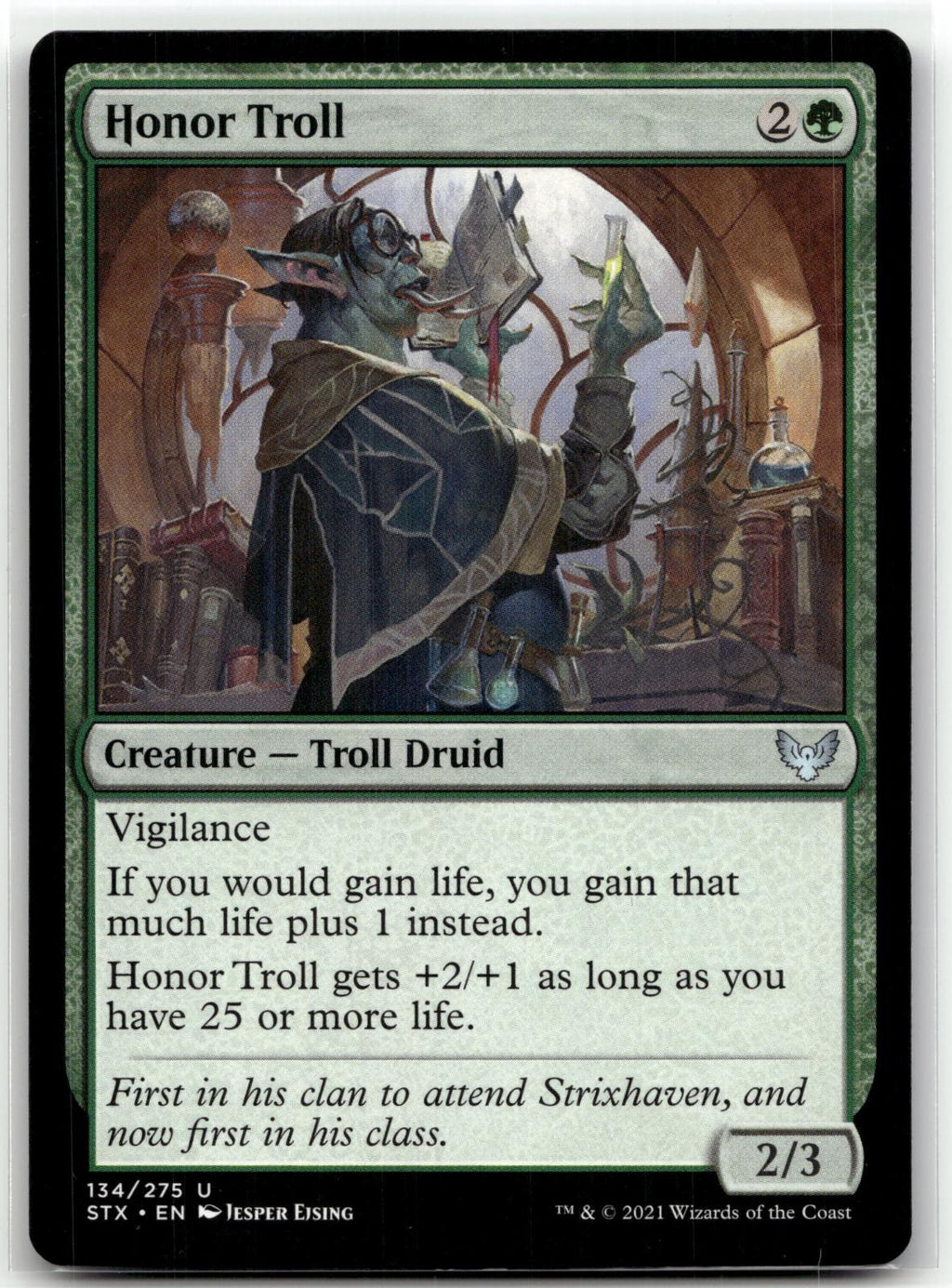 Honor Troll 134 Uncommon Strixhaven: School of Mages Magic: The Gathering NM