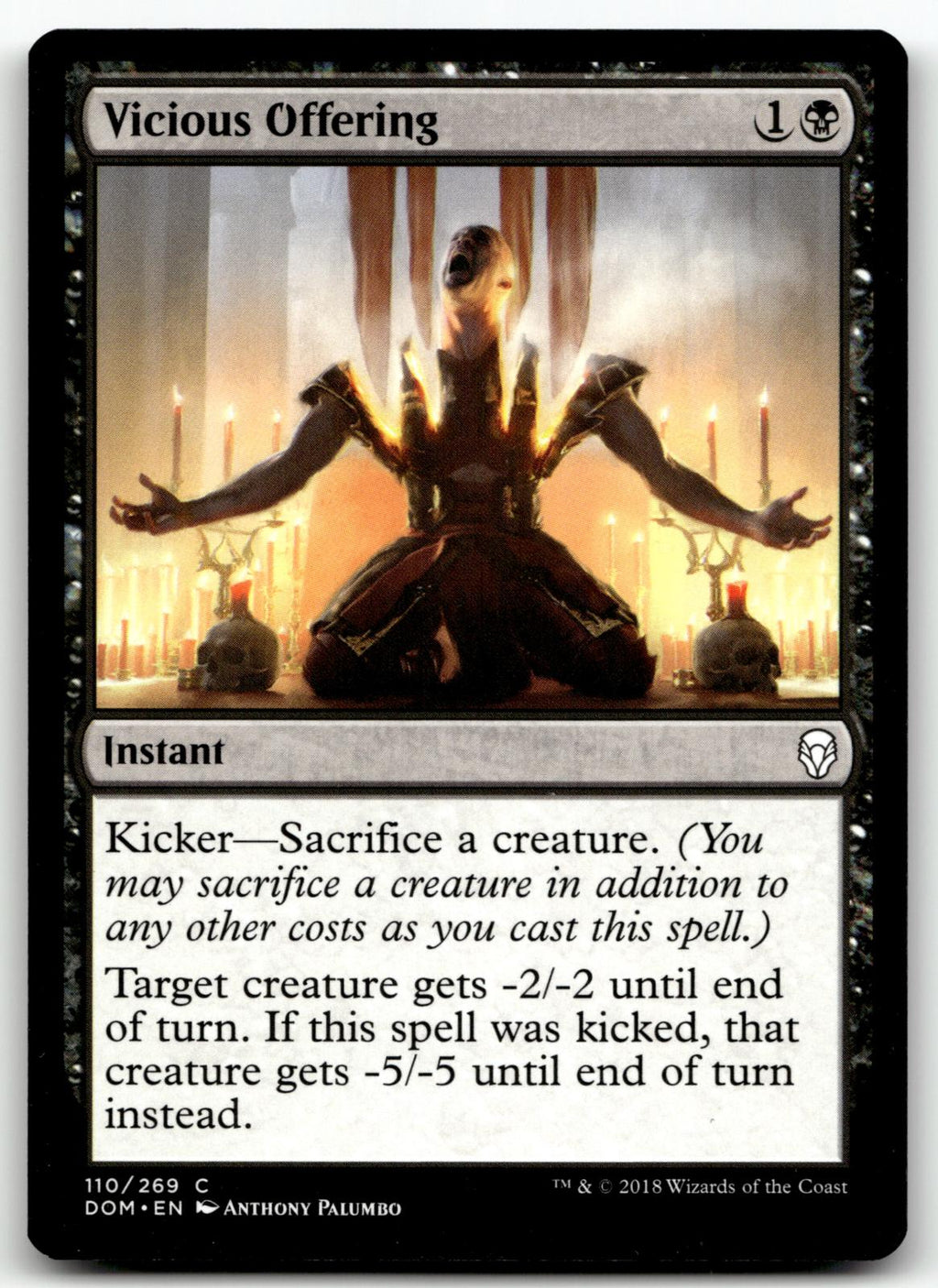 Vicious Offering 110 Common Dominaria Magic: The Gathering Near Mint
