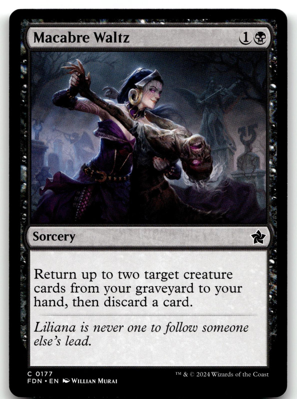 Macabre Waltz 177 Common Foundations Magic: The Gathering Near Mint