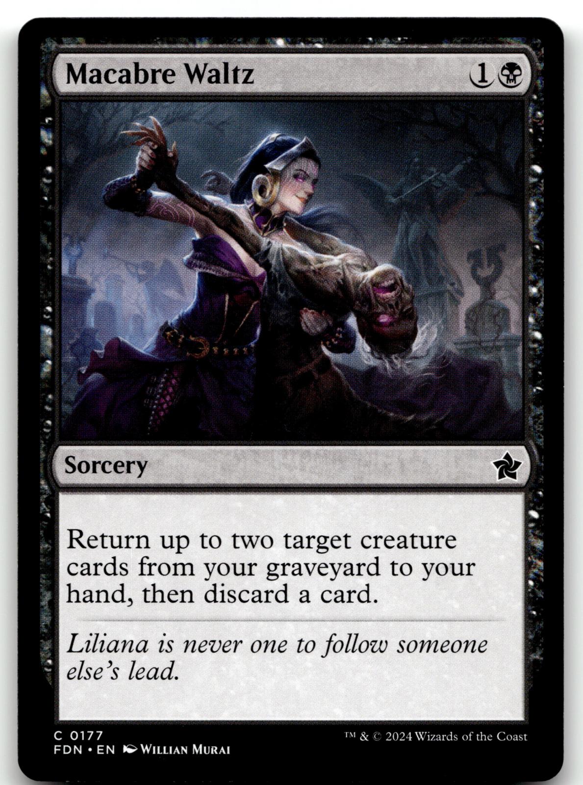 Macabre Waltz 177 Common Foundations Magic: The Gathering Near Mint